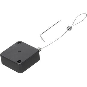 MECCANIXITY Retractable Security Cable Lock,Remote Control Security Lock,Remote Control Anti-Lost Rope with Double-Sided Adhesive for TV,DVD,Cup,Cell Phone 1Set Black 39.37" Length