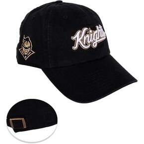 Desert Cactus University of Central Florida Baseball Hat Knights UCF Brimmed Embroirderd Hats Cap Adjustable Cloth Strap Adult (Style A) Black