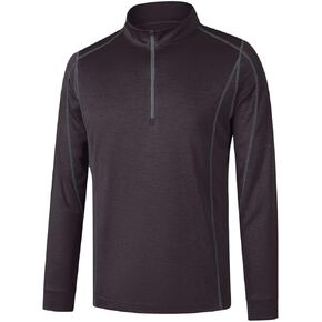 Men's 1/4 Zip Pullover Shirts UPF 50+ Long Sleeve Golf Contrast Seam Pullover Shirts Quick-Dry Athletic Pullover Tops