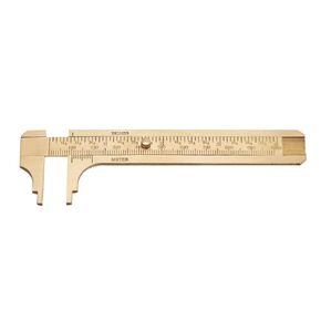 Brass Sliding Gauge Vernier Caliper Ruler Double Scales Mm inch Vernier Caliper Calipers Measuring Tool (Double Scale 100mm)