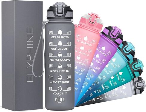 32OZ Water Bottles with Removable Straw & Time Marker, Motivational Water Bottle with BPA Free Tritan Material, Leakproof Water Jug for Fitness Sports (Forever Lost 24oz) in Saudi Arabia