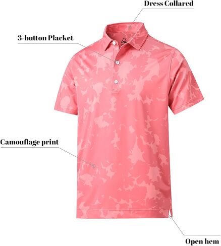 DEOLAX Mens Polo Shirts Performance Moisture Wicking Dry Fit Mens Golf Shirt Short Sleeve Soft Golf Polo Shirts for Men in Kuwait