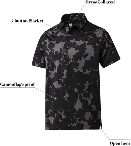 DEOLAX Mens Polo Shirts Performance Moisture Wicking Dry Fit Mens Golf Shirt Short Sleeve Soft Golf Polo Shirts for Men in Kuwait