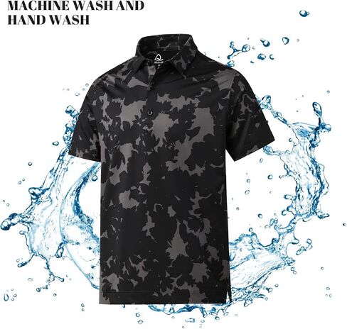 DEOLAX Mens Polo Shirts Performance Moisture Wicking Dry Fit Mens Golf Shirt Short Sleeve Soft Golf Polo Shirts for Men in Kuwait
