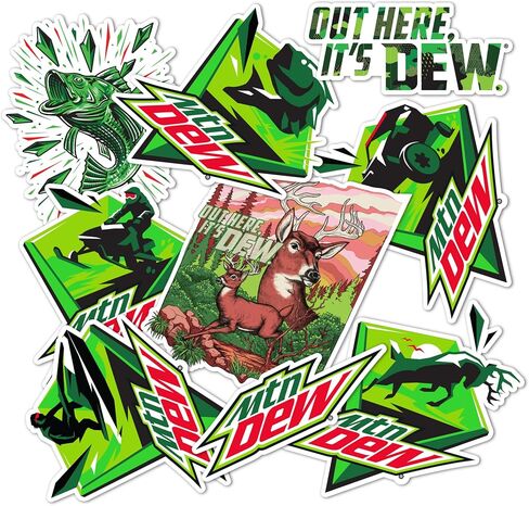 Desert Cactus Mountain Dew Mt Dew Dew Sticker Vinyl Secal Lacal Mater Botto Carbook (Type 2-6) in Saudi Arabia