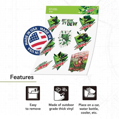 Desert Cactus Mountain Dew Mt Dew Dew Sticker Vinyl Secal Lacal Mater Botto Carbook (Type 2-6) in Saudi Arabia