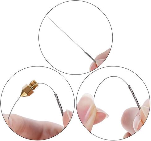 30 PCS 3D FULDUSE CLEANING NEYERLES 3D الطابعة منظفات فوهة الفوهة ثلاثية الأبعاد مجموعة أدوات تنظيف فوهة الطابعة ثلاثية الأبعاد مع أنابيب التخزين in Saudi Arabia