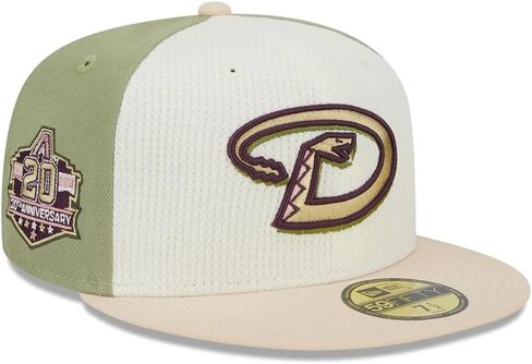 عصر جديد أريزونا ديامونداكس 59FIFTY COOPERSTOWN 20th الذكرى السنوية (1998-2018) قبعة التصحيح الجانبية ، قبعة in Saudi Arabia