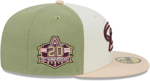 عصر جديد أريزونا ديامونداكس 59FIFTY COOPERSTOWN 20th الذكرى السنوية (1998-2018) قبعة التصحيح الجانبية ، قبعة in Saudi Arabia