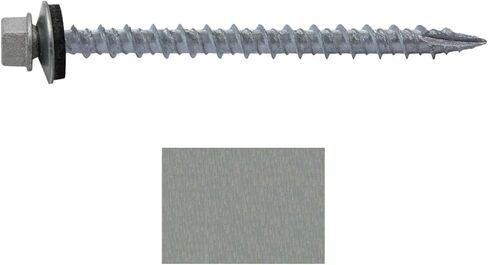 #10 Metal ROOFING SCREWS: (250) Screws x 2-1/2" Galvanized Hex Head Sheet Metal Roof Screw. Self starting metal to wood siding screws. EPDM washer. No Paint in Kuwait