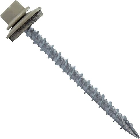 #10 Metal ROOFING SCREWS: (250) Screws x 2-1/2" Galvanized Hex Head Sheet Metal Roof Screw. Self starting metal to wood siding screws. EPDM washer. No Paint in Kuwait