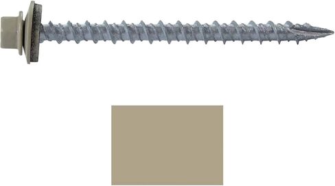 #10 Metal ROOFING SCREWS: (250) Screws x 2-1/2" Galvanized Hex Head Sheet Metal Roof Screw. Self starting metal to wood siding screws. EPDM washer. No Paint in Kuwait