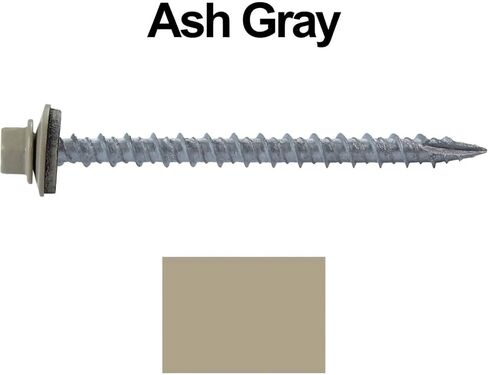 #10 Metal ROOFING SCREWS: (250) Screws x 2-1/2" Galvanized Hex Head Sheet Metal Roof Screw. Self starting metal to wood siding screws. EPDM washer. No Paint in Kuwait
