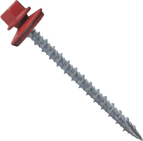 #10 Metal ROOFING SCREWS: (250) Screws x 2-1/2" Galvanized Hex Head Sheet Metal Roof Screw. Self starting metal to wood siding screws. EPDM washer. No Paint in Kuwait
