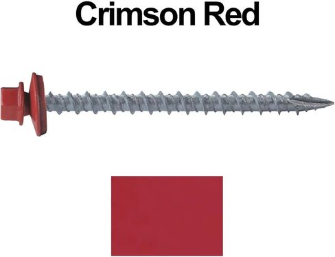 #10 Metal ROOFING SCREWS: (250) Screws x 2-1/2" Galvanized Hex Head Sheet Metal Roof Screw. Self starting metal to wood siding screws. EPDM washer. No Paint in Kuwait