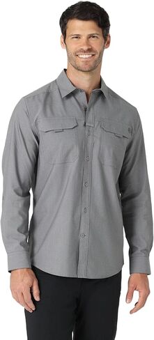 Wrangler Men's Regular Fit ATG Long Sleeve Button-Down Shirt - in Kuwait