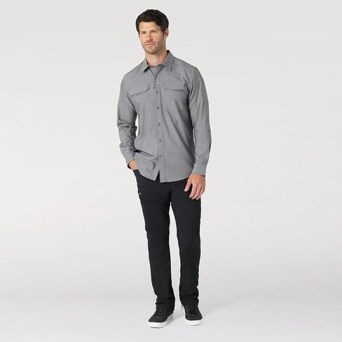 Wrangler Men's Regular Fit ATG Long Sleeve Button-Down Shirt - in Kuwait
