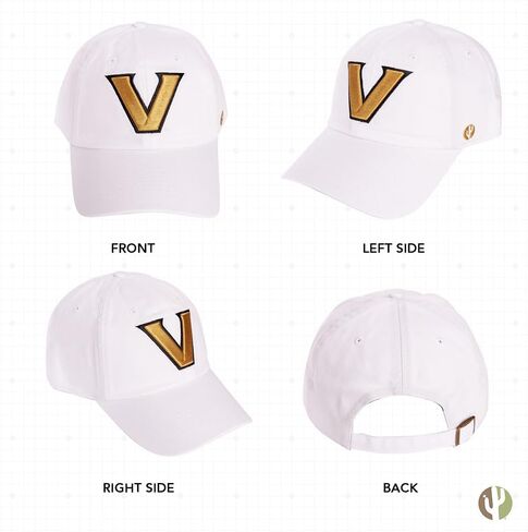 Desert Cactus Vanderbilt University Baseball Hat Commodores VU Brimmed Embroirderd Hats Cap Adjustable Cloth Strap Adult (Style A1) Black in Saudi Arabia