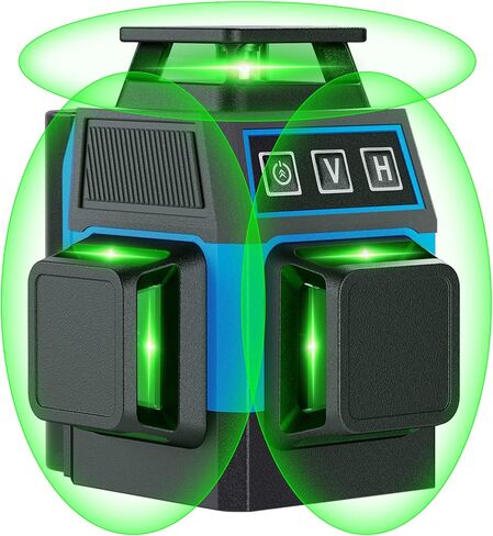 Laser Level Self Leveling - Jkaoclever 12 Lines 3x360° Laser Level, 150FT Green Cross Line Laser Level for Construction/Picture Hanging -Vertical/Horizontal Line, 2 Batteries in Saudi Arabia