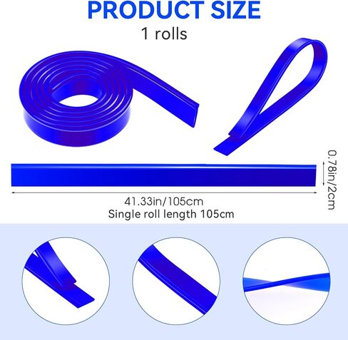 Squeegee Rubber Replacement, 41inch Squeegee Blades Replacement Silicone Window Rubber Squeegee Replacement Blades Blue Squeegee Scrubber Squeegee Refill Blades Head for Shower Doors, Glass Cleaning in Saudi Arabia