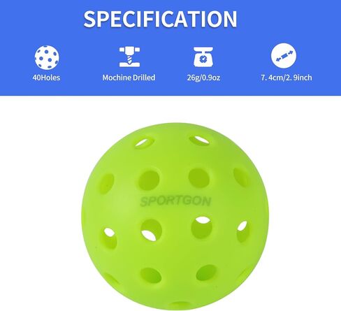 في الهواء الطلق Sportballs Pickleball Balls 4 Pack 40 Hole للعب البطولة في الهواء الطلق in Saudi Arabia