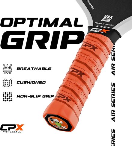 CPX Air Carbon Fiber Pickleball Paddle 16MM, USA Pickleball Approved, T700 Carbon Fiber Surface, Honeycomb Core, Designed in Chicago, USA in Saudi Arabia