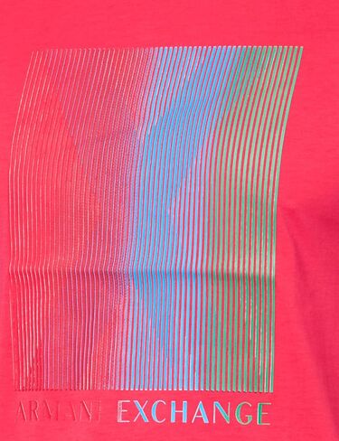 Armani Exchange Men's Regular Fit Cotton Jersey Gradient Box Colored Logo Tee in Saudi Arabia