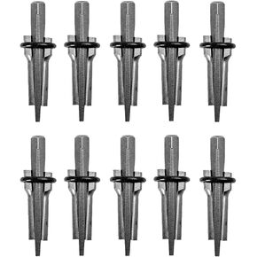 Rock Splitting Wedges Rockhounding Tools Steel Plug Wedges and Feather Shims for Concrete, Stone (10 Pack, 5/8"(16mm))