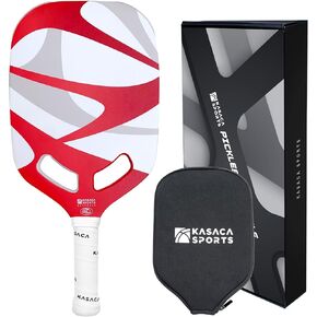 Premium Pickleball Paddle 3K + T700 Carbon Fiber, 16mm Thickness, Air Open Throat, Enhanced Spin & Control, Edgeless Design, Durable & USAPA Approved