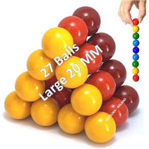 Science Kit Toys 27 PCS Magnets Building Blocks, Large 20 mm Colorful Hematite Magnetic Stones, Home Office Kids Adults Intelligence Development Educational Party Gift Sphere XXL V27-21