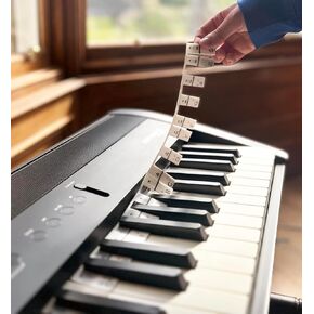 Removable Silicone Piano & Keyboard Note Strips – Fits Full 88-Key Keyboards