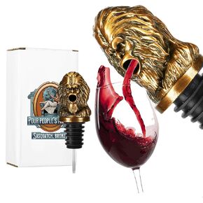 Pour People's Market Wine Aerator - Sasquatch Decanter - Wine Accessories For Red Wine - Liquor bottles - Great for Halloween and Wine Parties - Unique Goth or Christmas Gifts - Bigfoot Pour Spout