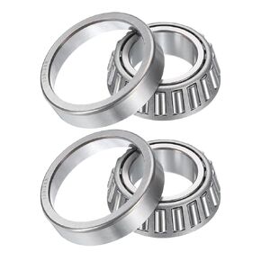 uxcell 2pcs 320/28X Tapered Roller Bearing Cone and Cup, 28mm Bore x 52mm OD x 16mm Thick, Chrome Steel Taper Bearing Set, ABEC-3