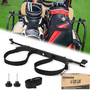 10L0L Universal Golf Bag Holder Attachment - No-Drilling Required Adjustable Rear Seat Golf Cart Club Holder for Yamaha EZGO Club Car