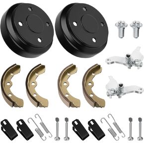 Golf Cart Rear Brake Drum/Hub and Brake Shoes Deluxe Repair Kit, Club Car Brake Kit for Club Car DS 1995-Up & Precedent 2004-Up Golf Cart