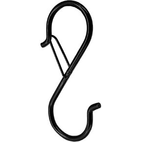15-Pack S-Hooks with Safety Buckle - Heavy-Duty Hanging Hooks for Kitchen, Closet, and Garage - Secure, Rust-Resistant, and Space-Saving - Ideal for Pots, Pans, Utensils, Clothes, and Tools