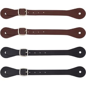 Pligreat 4 PCS Leather Leather Surptraps Single Ply Ply Ply Straps Western Men Women 25 Cm/9.8 Inch Black and Brown Admable Boot Lock in Kuwait