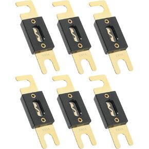 6 Pieces ANL Fuse,300 Amp Fuse,100 Amp ANL Fuse,Car Accessories,32V Gold Plated ANL Fuses,ANL Blade Inline Fuse,Used for Inverters and Car Audio and Other High Current Applications (100Amp)