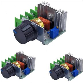 3PCS AC 2000W SCR High Power Electronic Voltage Regulator Module Dimmable Light, Speed, Temperature Motor Speed ​​Controller Adjustment 25A AC 50-220V 2000W Ultra-small Dimmer with Speed ​​C