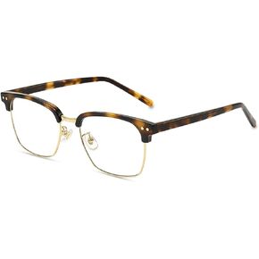 Blue Light Blocking Glasses Men Women Half Frame UV400 Glasses Clear Lens Anti Eyestrain Glasses Computer Gaming