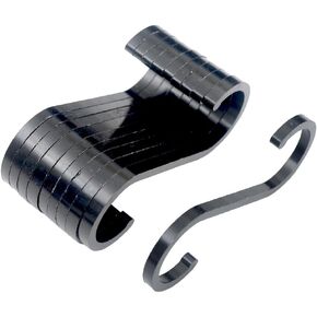 DGOL 15 Packs Aluminum Space Material Black 3.15 inch Long Flat Shaped S Hooks