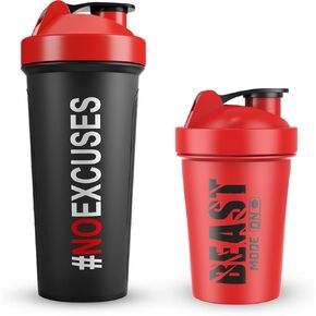 2 PACK Protein Shaker Bottles for Protein Mixes -24 & 20 OZ- Dishwasher Safe Shaker Cups for Protein Shakes - Shaker Cup for Blender Protein Shaker Bottle for Shakes Protein Shake Blender in Saudi Arabia