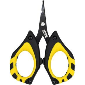 Beyond Fishing - 4.5" Fishing Scissors for Braided Line, Stainless Steel with Serrated Blades, Non Slip Grip, Large Finger Holes Fishing Line Cutter