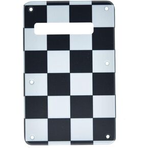 KAISH Black/White Grid ST/Strat Style Standard Guitar Back Plate ST Tremolo Trem Cover for USA Strat/Stratocaster
