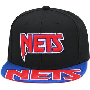 Mitchell & Ness New Jersey Nets NBA Swingman pop snapback قبعة قابلة للتعديل - أسود
