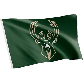 Desert Cactus Milwaukee Bucks Flag NBA 100% Polyester Indoor Outdoor 3x5 feet National Basketball Association Team Flags (Flag #1)
