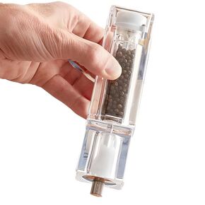 OCS Parts Pro Series 2-in-1 Salt Shaker and Pepper Mill | 7-Inch Heavy Duty Acrylic Salt Shaker and Pepper Grinder Mill with Adjuble Coarse Control for Home Kitchens and Restaurants