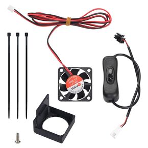 3D Printer Accessories BambuLab A1/ A1 Mini Extruder Motor Cooling Fan Kit: 40×40×10mm/ 1.57x1.57x0.39inch 7000RPM with Switch Cable and Printing Part for Motors Rapid Heat Dissipation