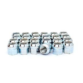 HICKS M14x2.0 Zinc Finish Open-end Acorn Bulge Lug Nuts Set 19mm (3/4") Hex, 21mm (0.84") Height, Set of 24