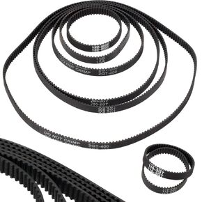 8PCS 3D Printer Timing Belt, Width 6 mm 2GT-6 Timing Belt, Multi Length Rubber Timing Belt Closed Loop (110 mm 112 mm 122 mm 158 mm 200 mm 280 mm 300 mm 400 mm)